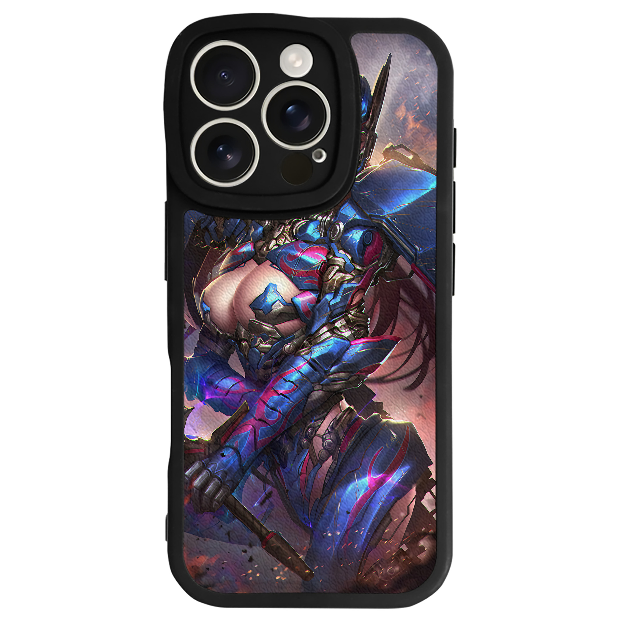 （画像用） Transformers トランスフォーマー 【iPhone 16シリーズ対応】シリコンスマホケース（レザー調） 材質：シリコン
